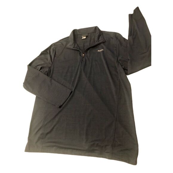 Reebok Long Sleeve Zip Collar Pull Over Athletic Layer Shirt Breathable - Picture 1 of 16